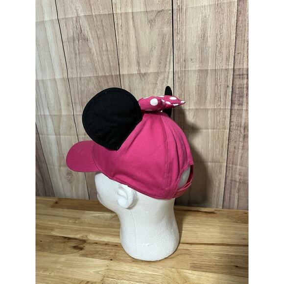 Ladies Minnie Mouse Hat With Ears Pink Adjustable - Picture 4 of 8